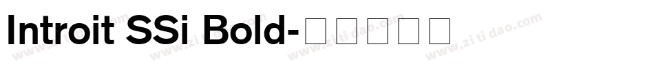 Introit SSi Bold字体转换